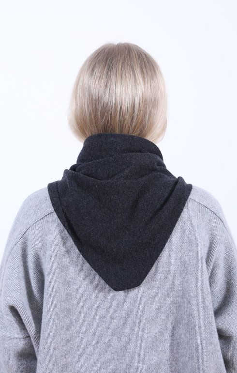 Cashmere Neckerchief Charcoal