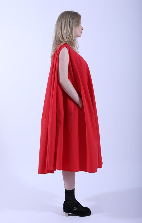 Eclipse Sleeveless Circle Dress Crimson