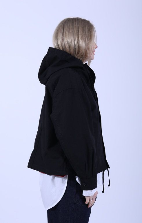 Short Hooded Jacket D. Navy