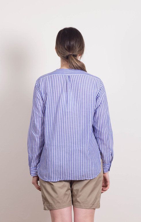Irving Shirt Blue Wide Stripe