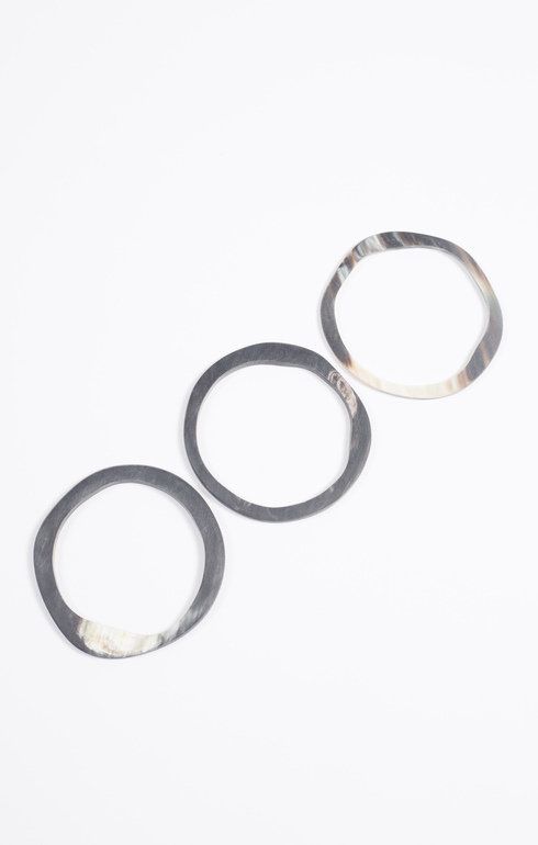 Bracelet Horn Irregular Grey