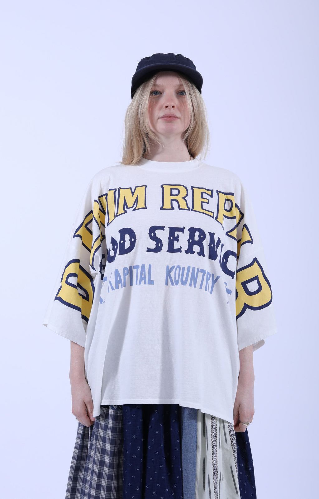 Jersey Huge-T (DENIM REPAIR) White