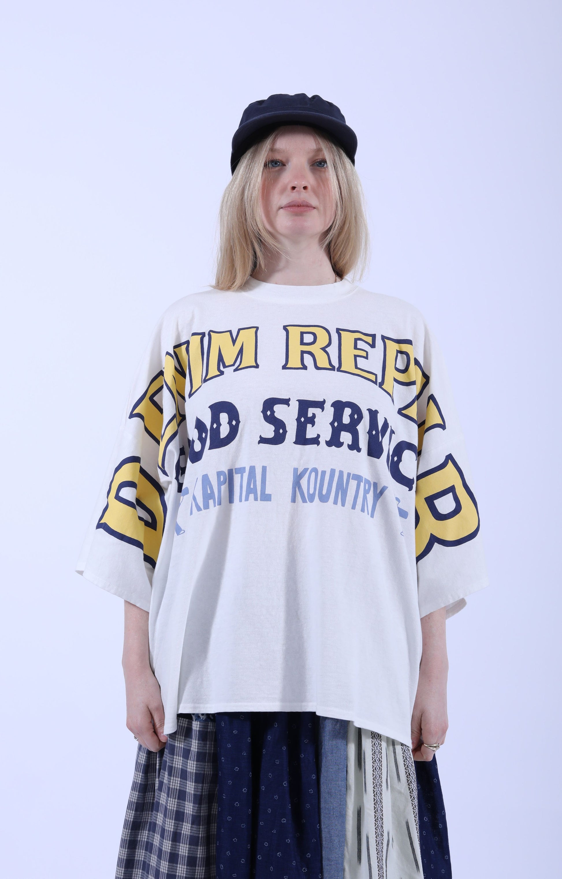 Jersey Huge-T (DENIM REPAIR) White