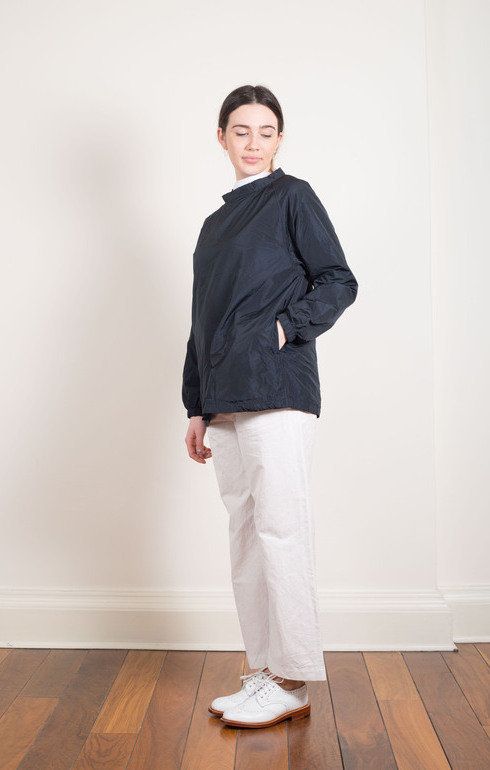 Oversized Pullover Windbreaker Navy