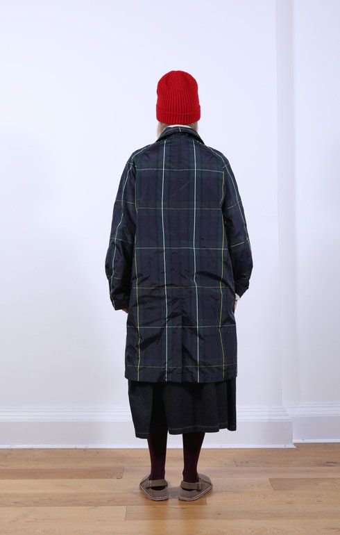 Fly Front Raglan Sleeve Coat Navy