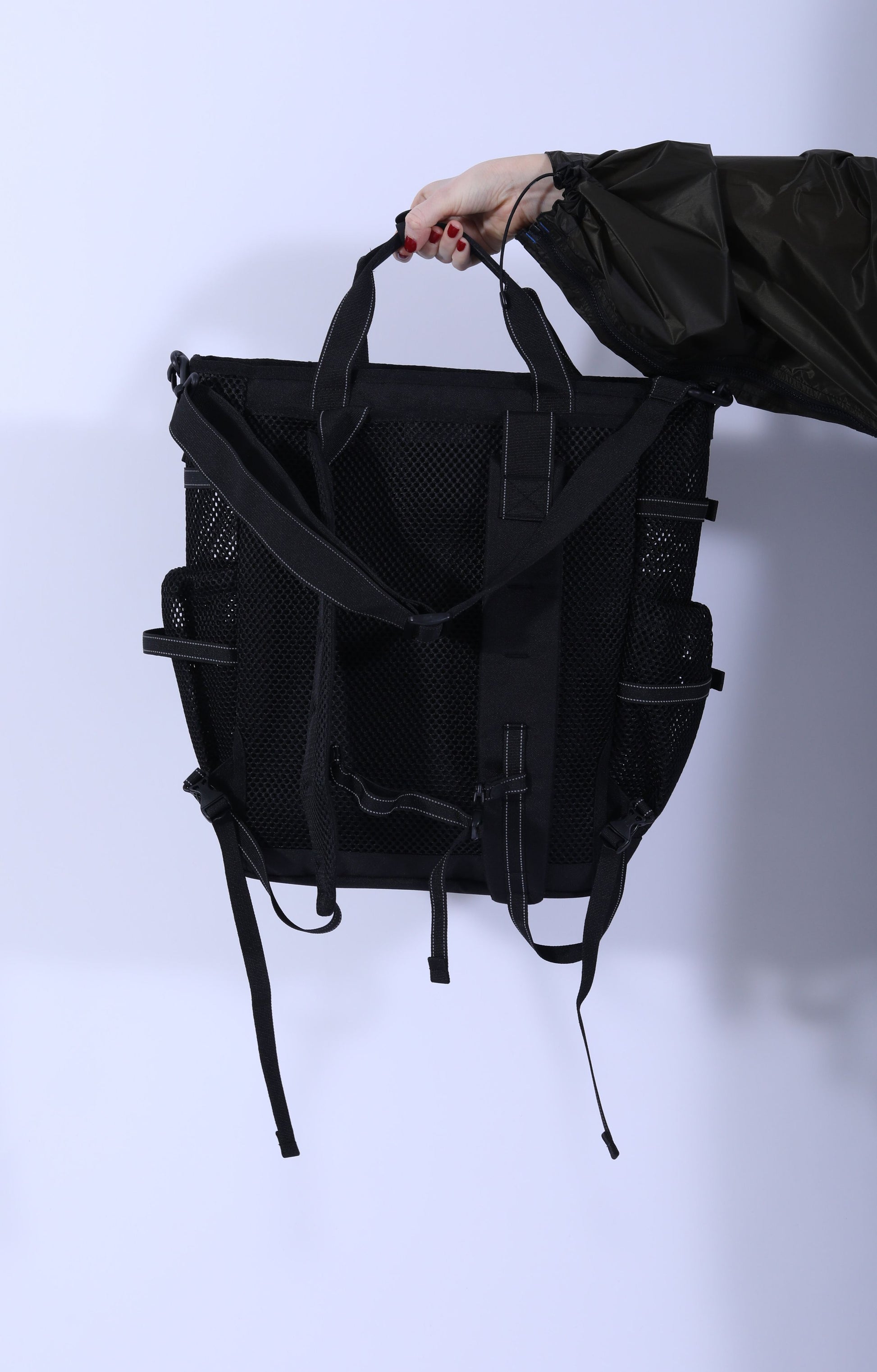 3D Mesh 2Way Tote Bag Black