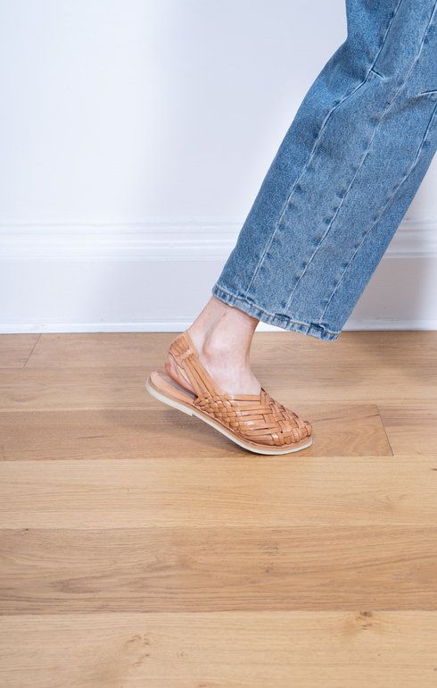Maria Woven Slipper Tan