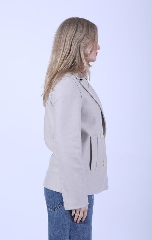 Peacoat Light Pressed Wool Cream