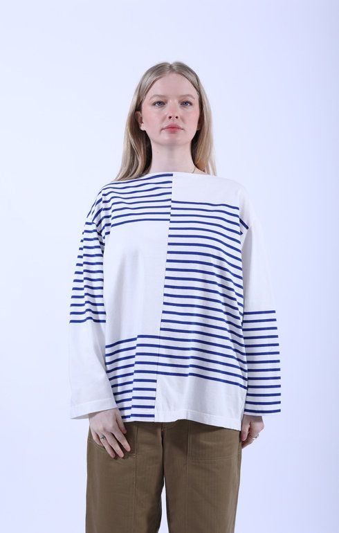 Slip Panel Basque Shirt White