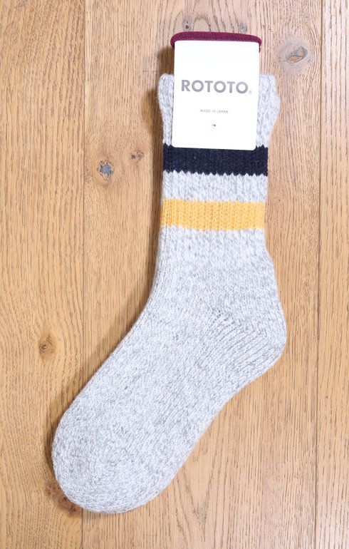 Retro Winter Socks- GRY/NVY/YLW