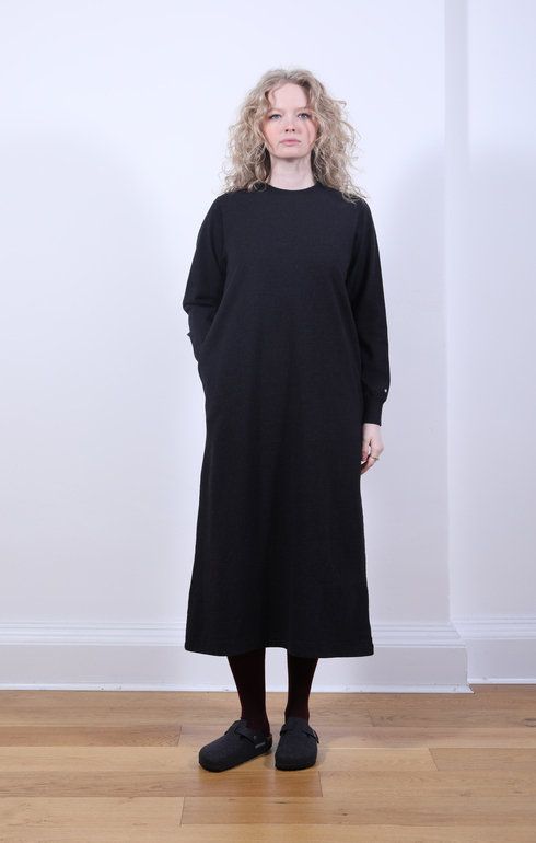 Recycled L/S Dress Black