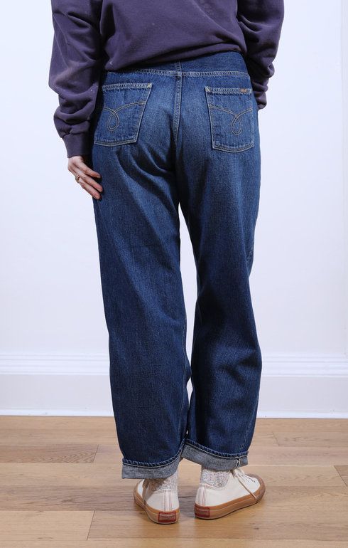High Waist Selvedge Denim Used 95 Pants Jasmin