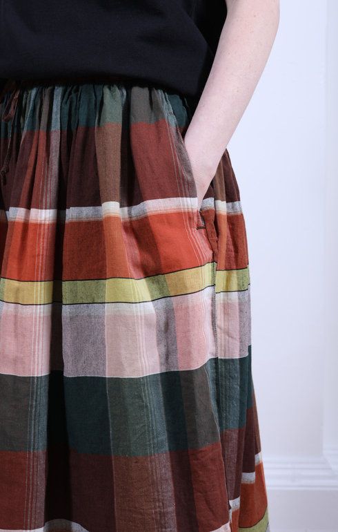 Original Check Gathered Skirt