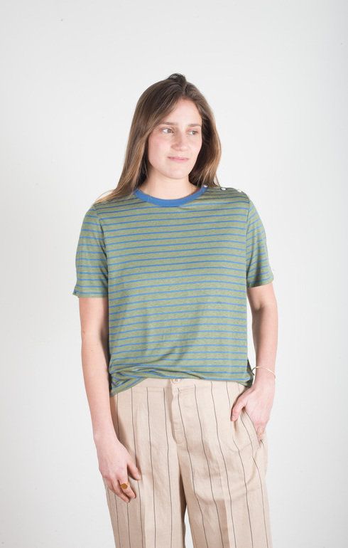 T-Shirt Theon Kaki/Bleu