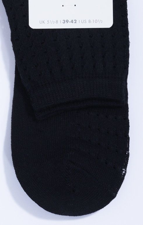 Beach Drop Short Sock Black
