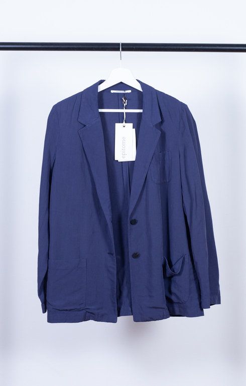 Relaxed Viscose Jacket Midnight