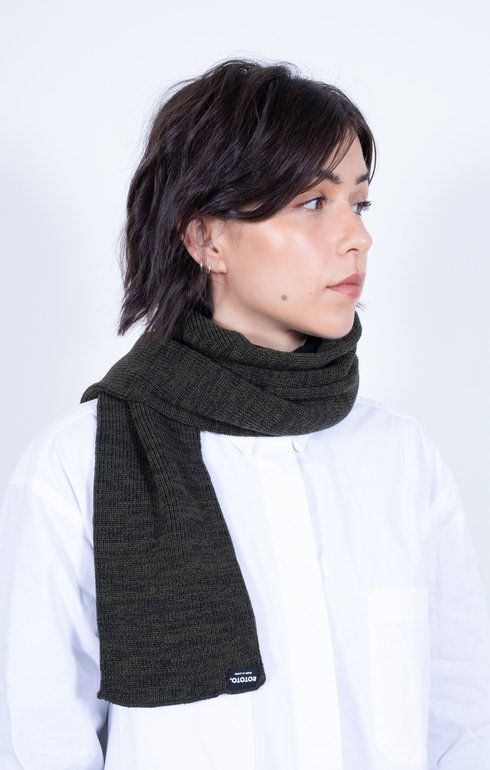 Rototo Sock Stole Scarf - Olive/Charcoal
