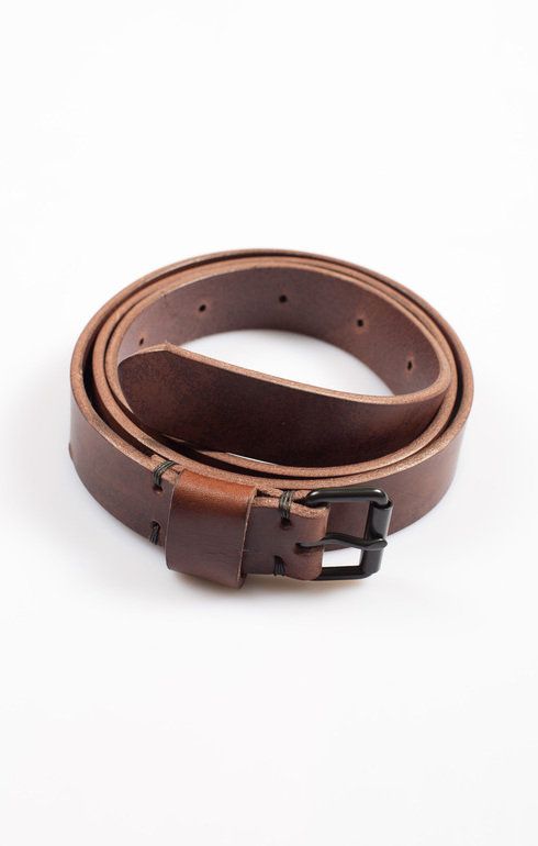 Viking Swiss Army Leather Belt Dk Brown