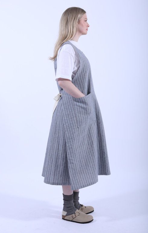 Foldable Apron Dress Blue