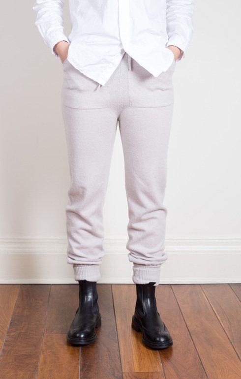 Cashmere Drawstring Pants Snow