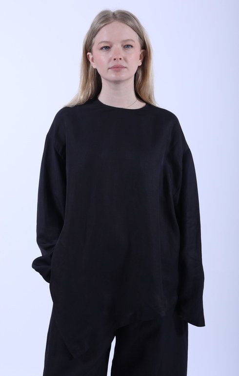 Bute Top W/ Detachable Scarf Darkest Navy