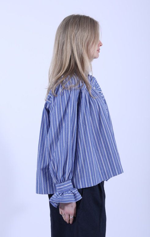 Sophie Shirt French Blue/Ecru