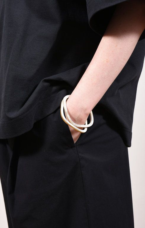 Bracelet Horn Square Beige (set of 2)