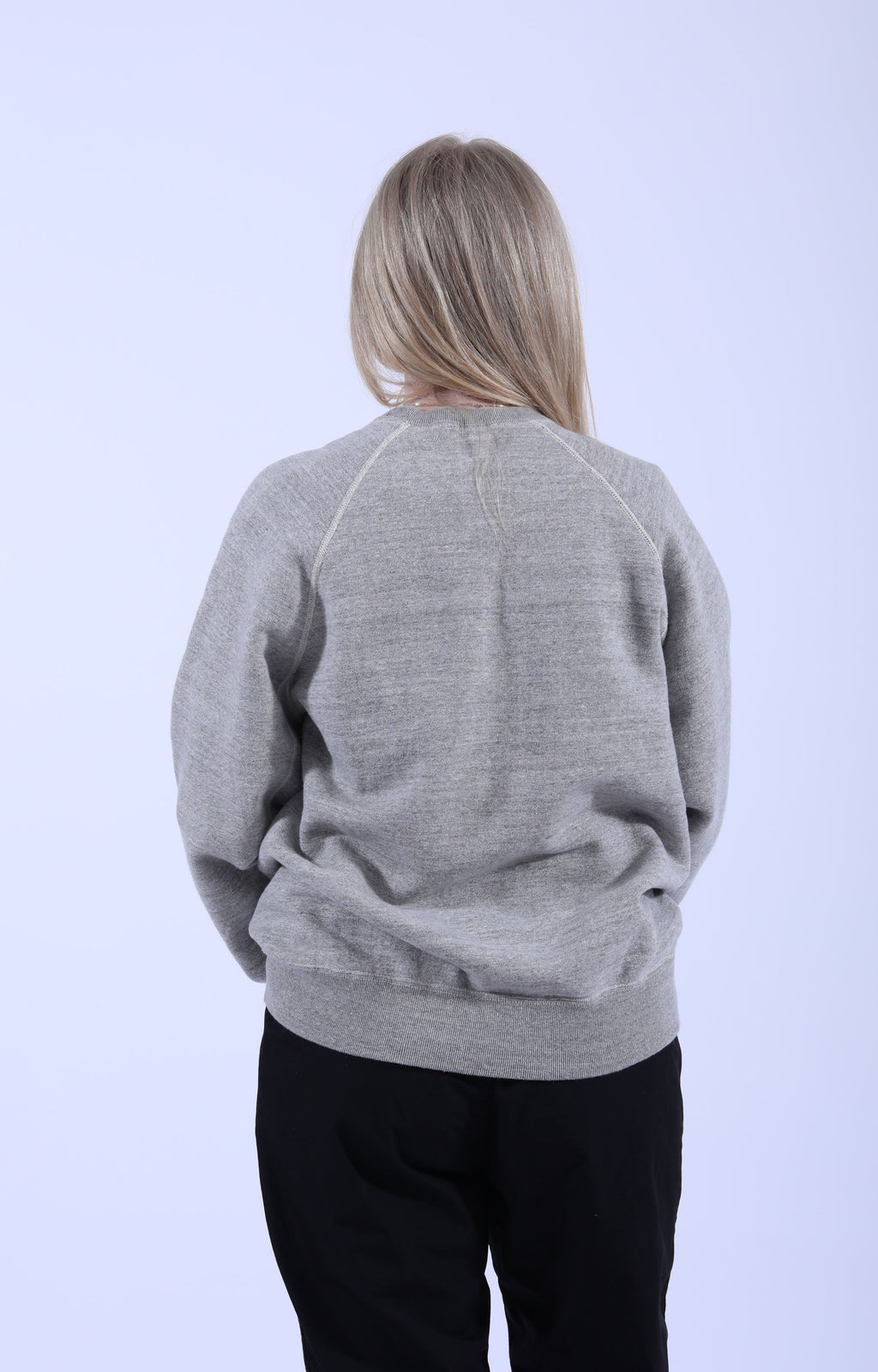 Loop Wheel Crew Neck Heather Grey