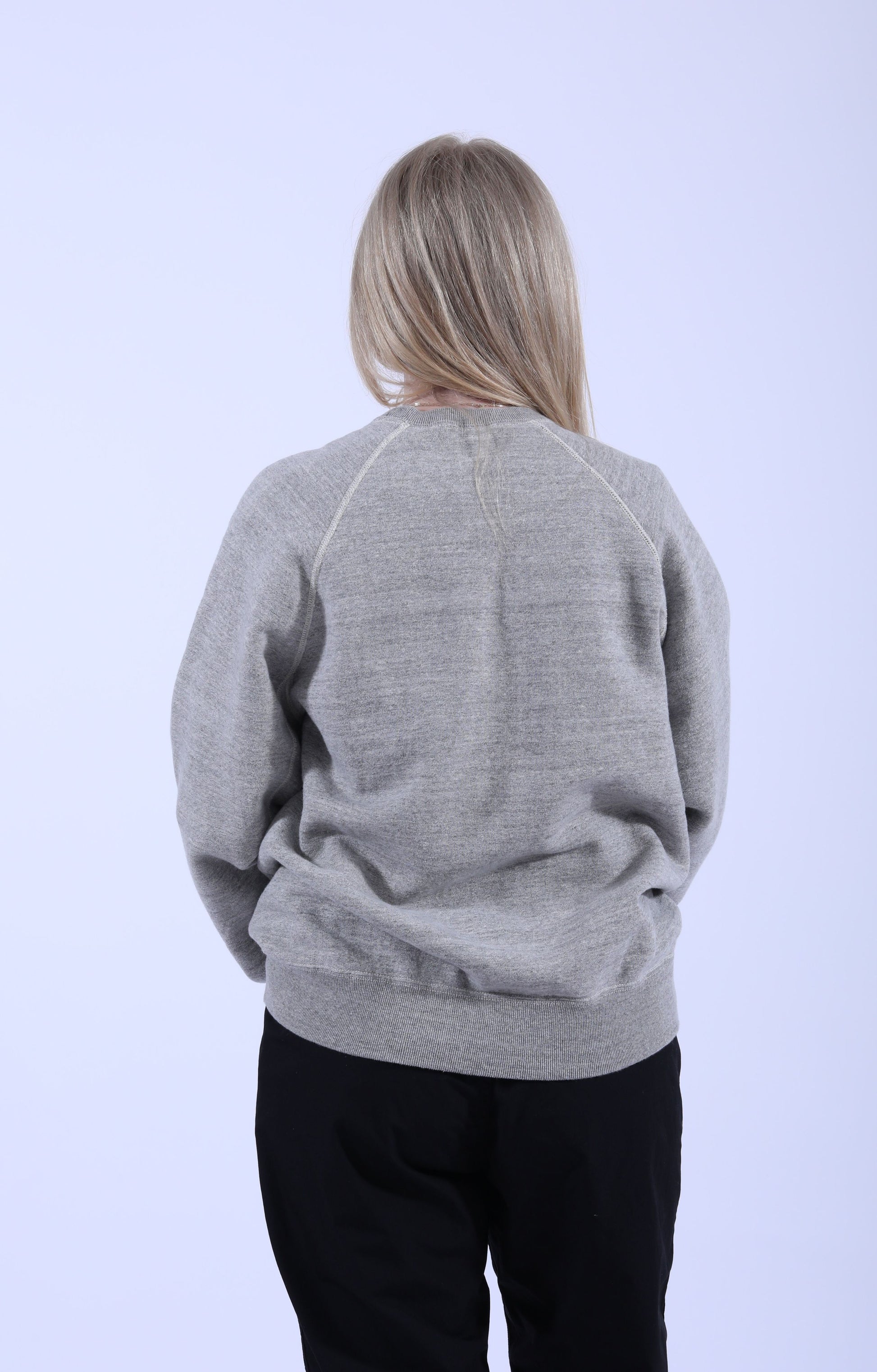 Loop Wheel Crew Neck Heather Grey