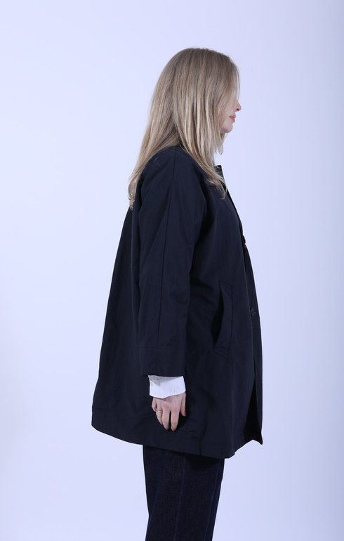 Dolman Sleeve Coat Navy
