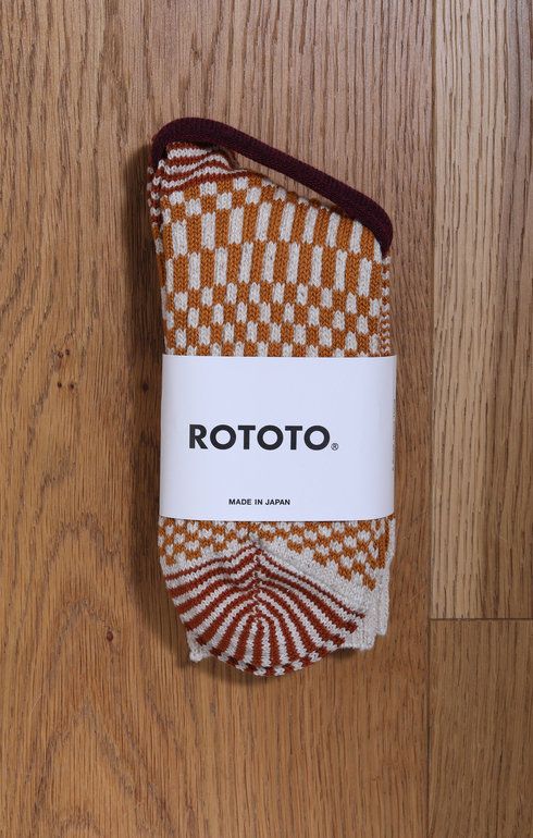 Warped Checker Sock Gold