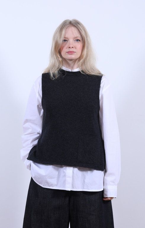 Tabard Vest w/ Pocket Charcoal