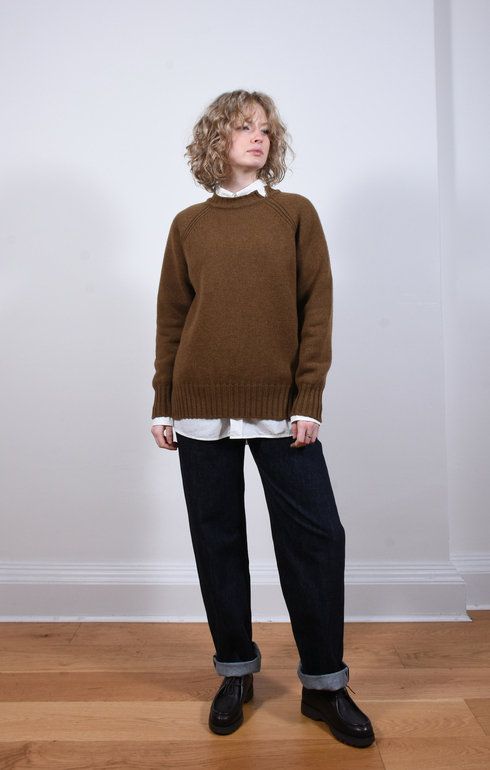 Meri Raglan Crew Corteccia