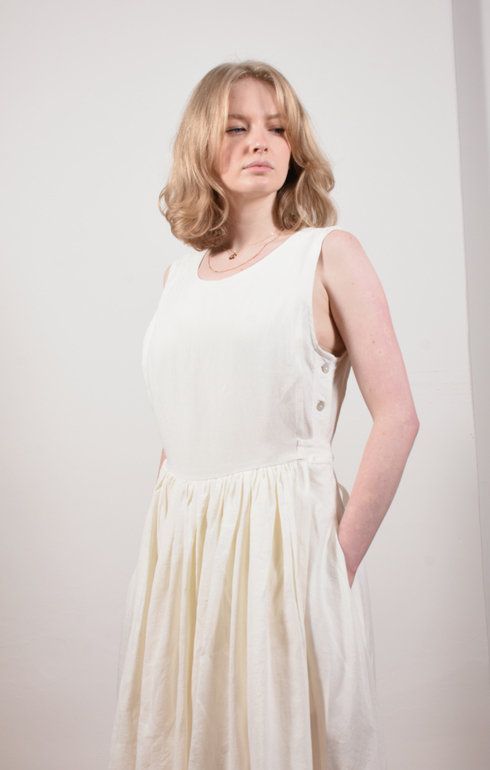 Apron Dress Ecru