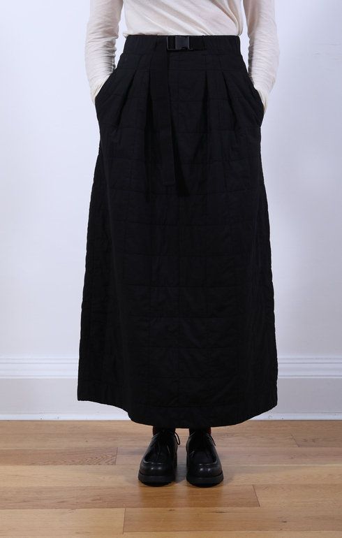 Tulip Skirt Cotton Quilt Black