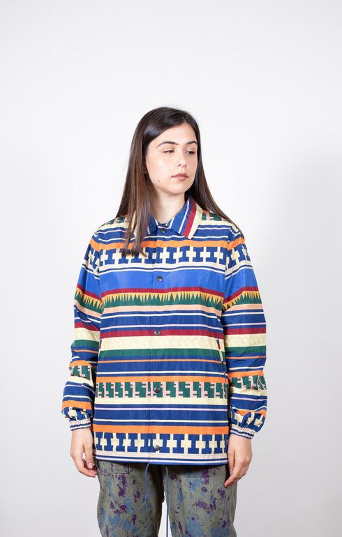 Coach Jacket Poly Taffeta/Print Blue