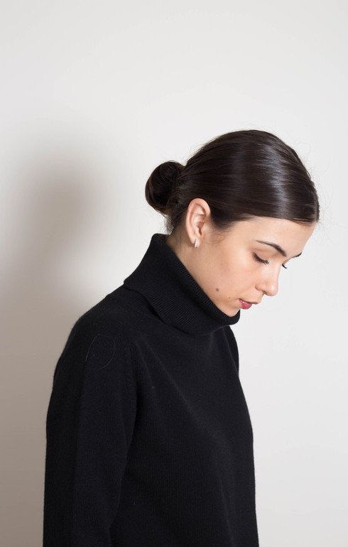 Plain Roll Neck Black