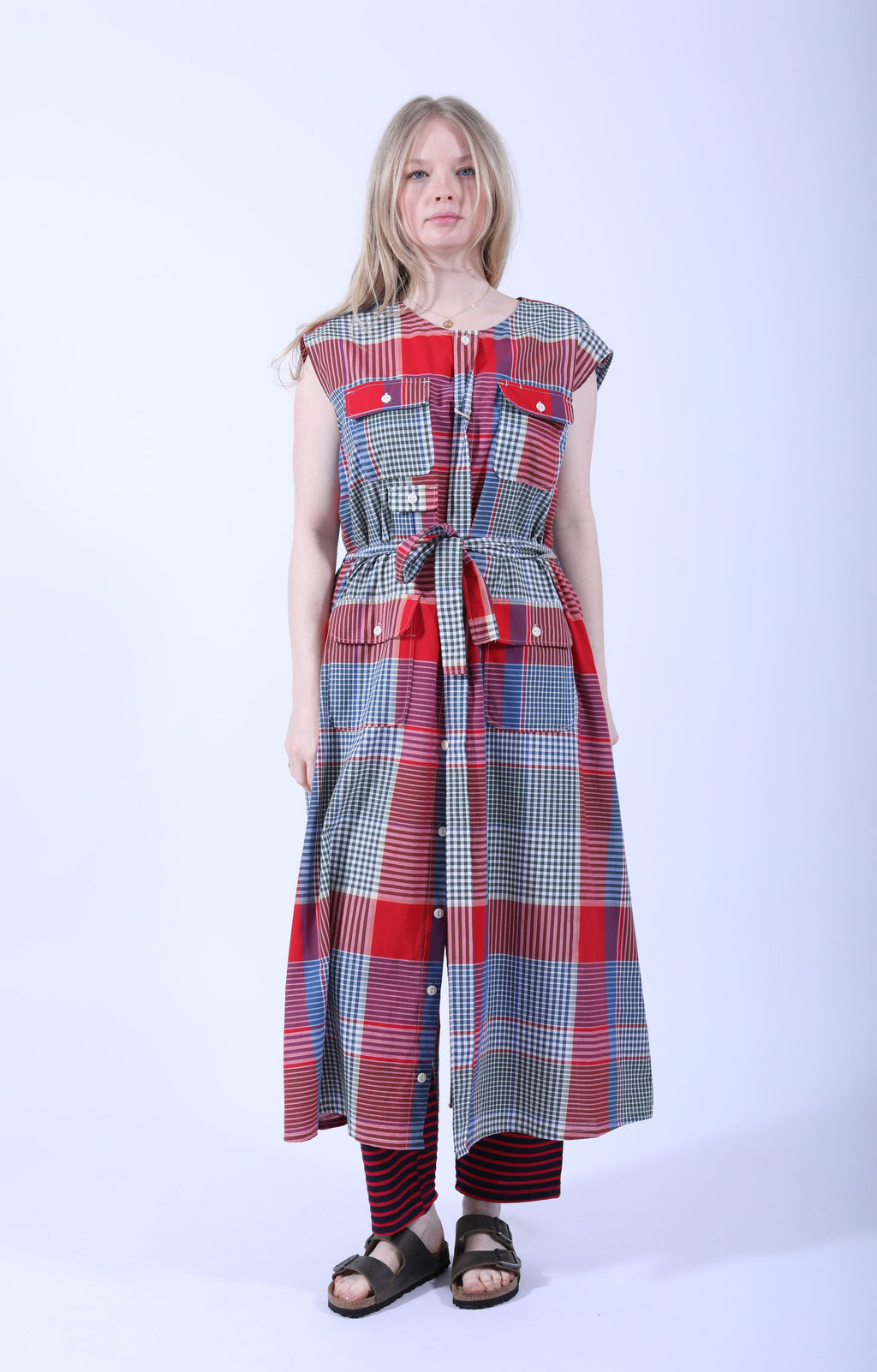 Bush Dress Red/Green Madras Plaid