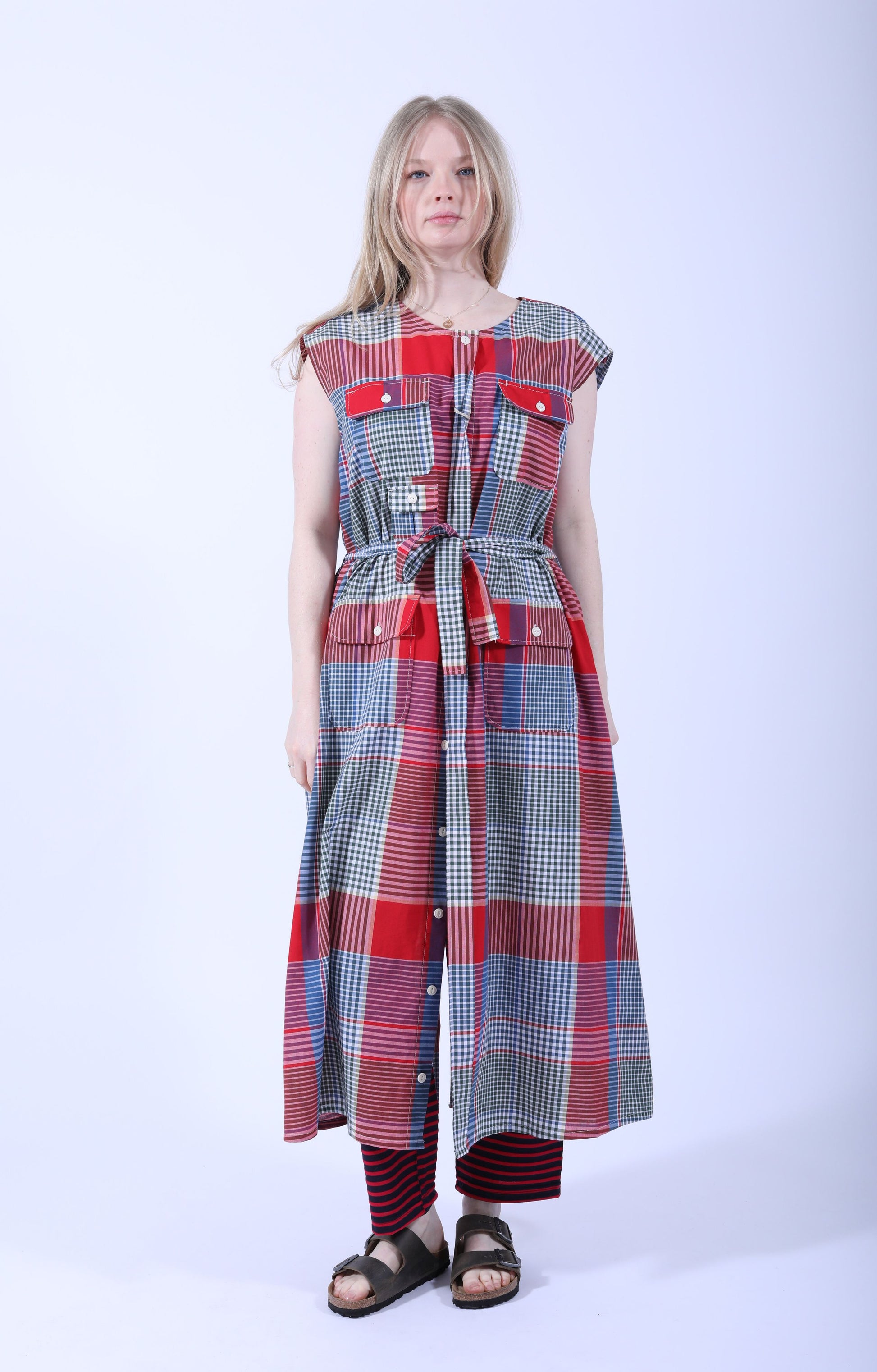 Bush Dress Red/Green Madras Plaid