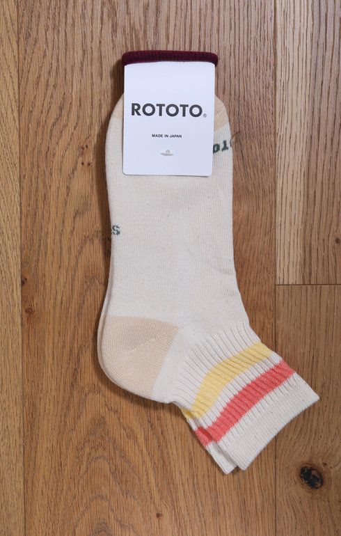 Retro Athletic Sock Coral/Yellow