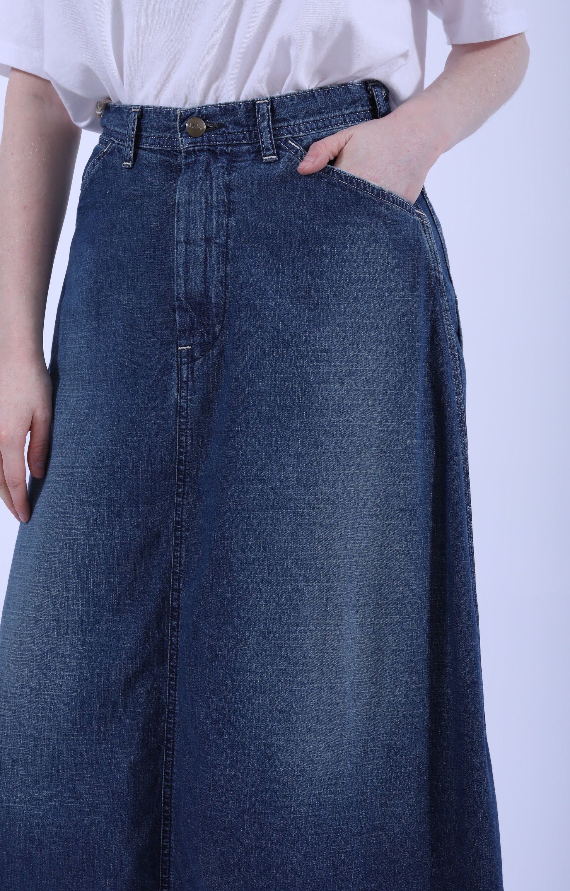 30's Painter Long Denim Skirt