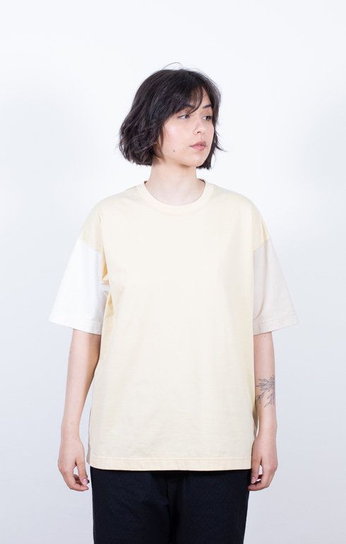 Colour Panel Oversized T Mid Weight Yellow