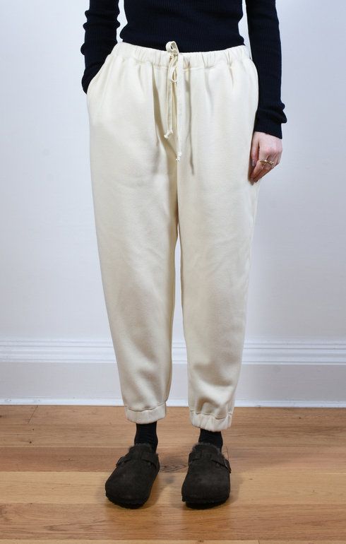 Cuffed Sweat Pants Natural