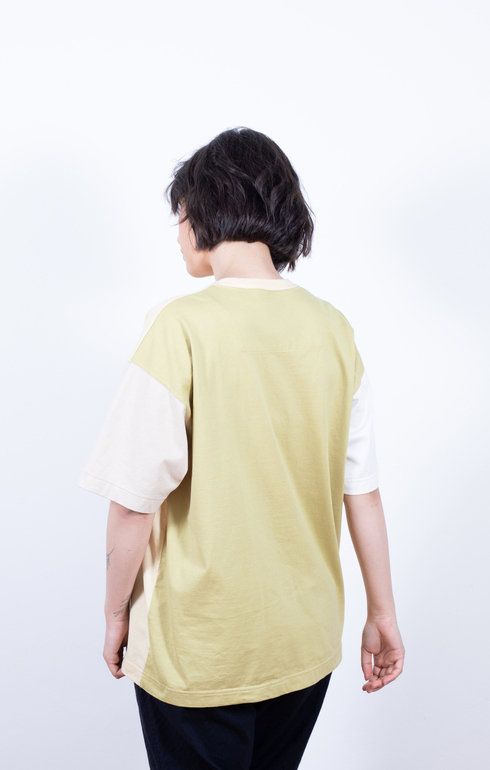 Colour Panel Oversized T Mid Weight Yellow