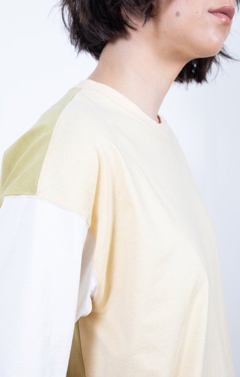 Colour Panel Oversized T Mid Weight Yellow