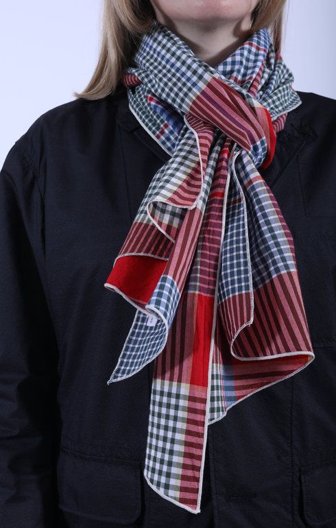 Long Scarf Madras Plaid