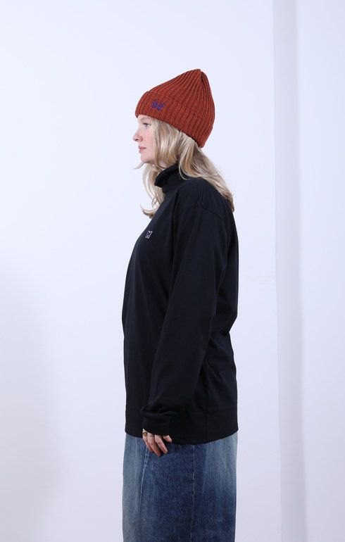 L/S High Neck Tee Black