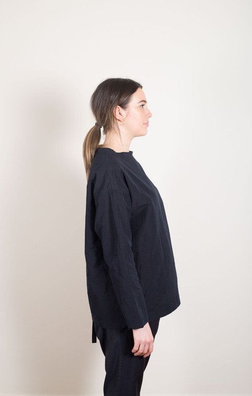 Long Sleeve Big T-Shirt Navy Black
