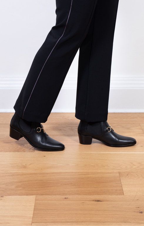 Heeled Chelsea Bit Boot - Black