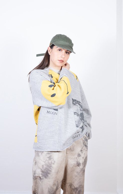 Top Fleece Re-Construct BIG SWT Grey